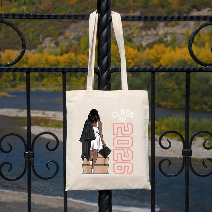 Senior Class Of 2026 Melanin Girl 2026 Graduation Canvas Tote Bag