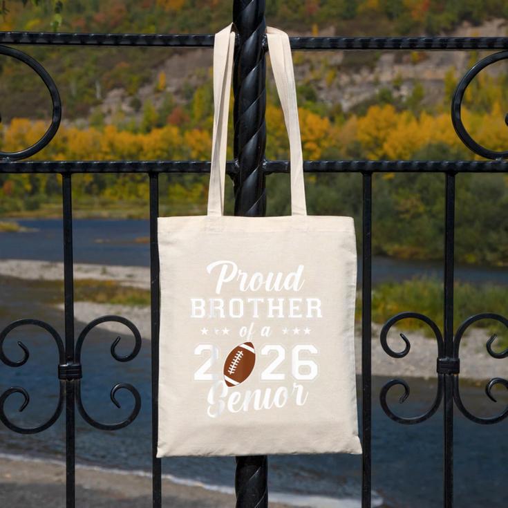 Senior Football Brother Class Of 2026 Graduation Graduate Canvas Tote Bag