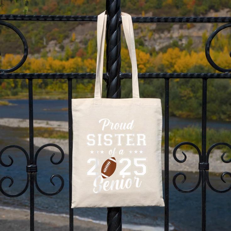 Senior Football Sister Class Of 2025 Graduation Graduate Canvas Tote Bag