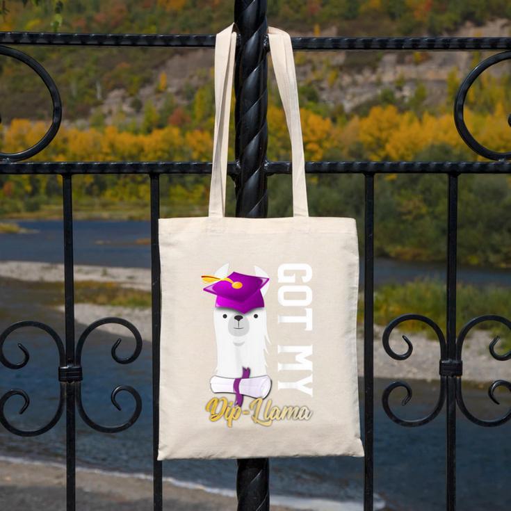 Senior Graduation 2020 Got My Dip-Llama Diploma Llama Pun Canvas Tote Bag