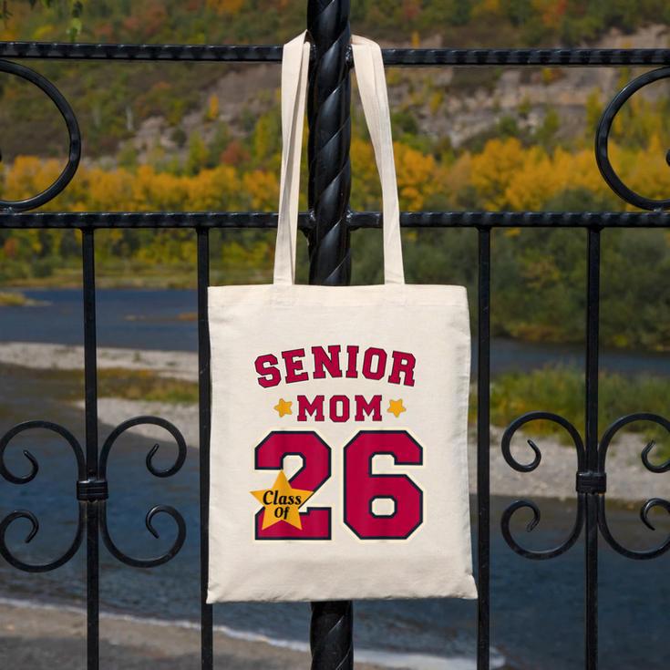 Senior Mom 2026 Proud Senior Mom Class Of 26 For Graduation Canvas Tote Bag