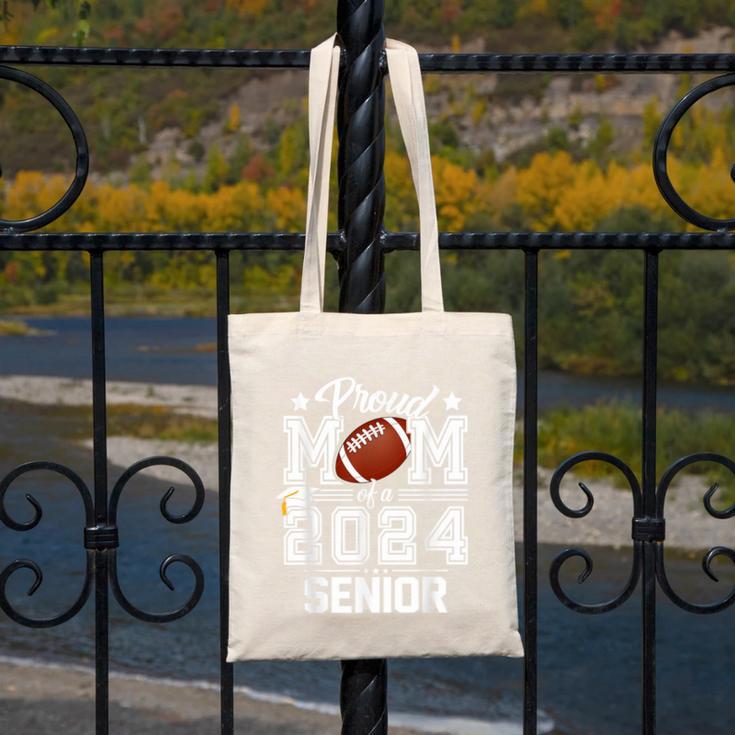 Senior Mom Class Of 2024 Football Proud Mom Graduation Canvas Tote Bag