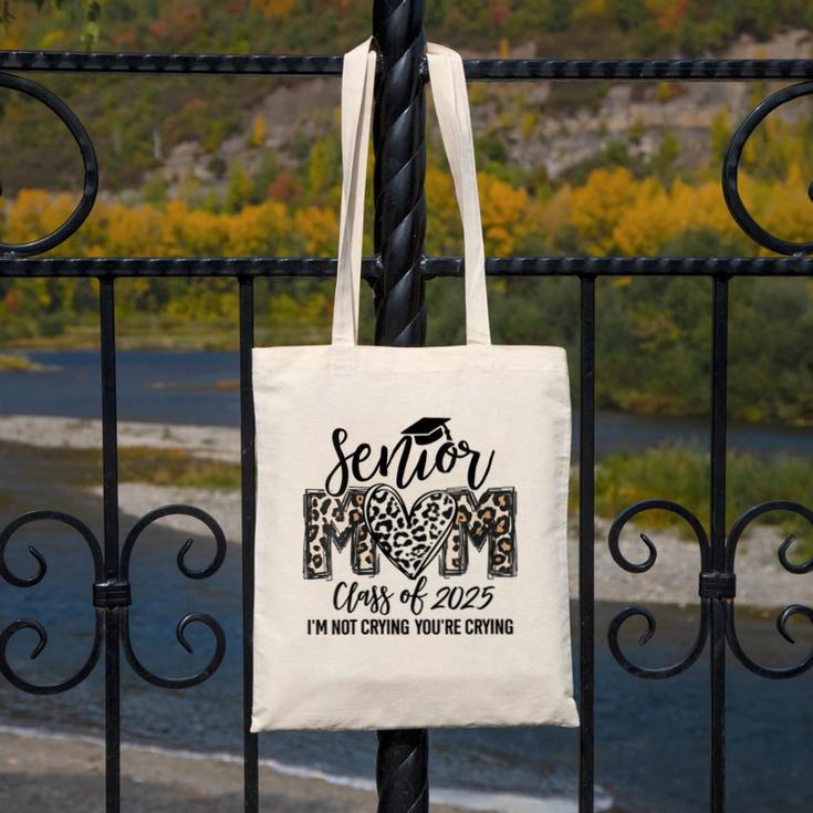Senior Mom Class Of 2025 Senior Mama 2025 Leopard Graduation Canvas Tote Bag