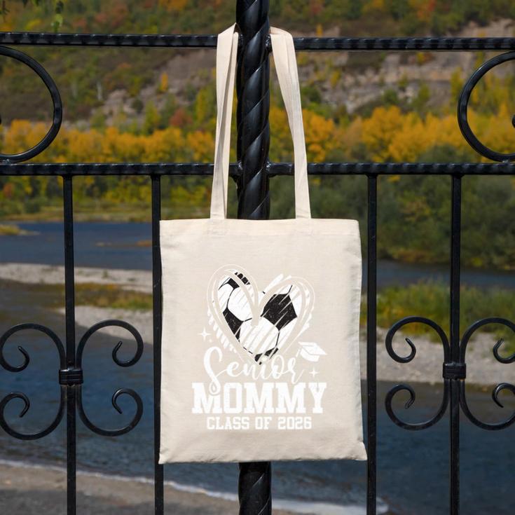 Senior Mommy Class Of 2026 Soccer Graduation Heart Premium Tri-Blend Canvas Tote Bag