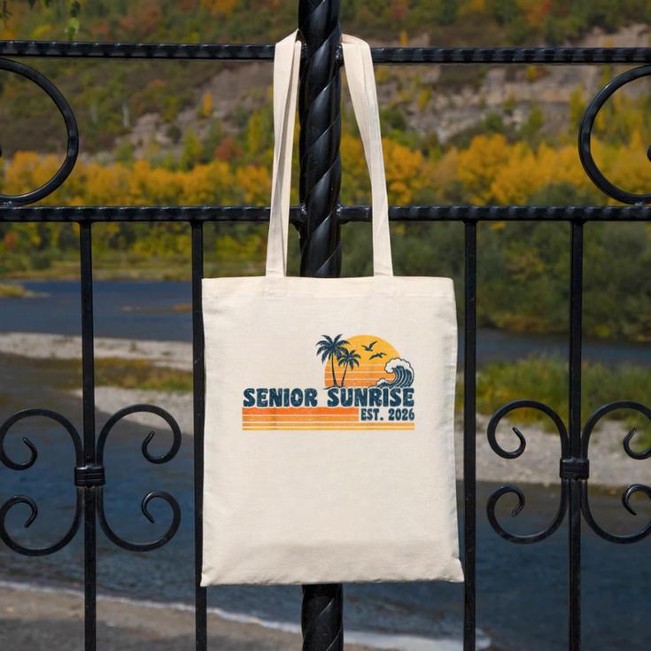 Senior Sunrise 2026 Graduation Cool Retro High School Canvas Tote Bag