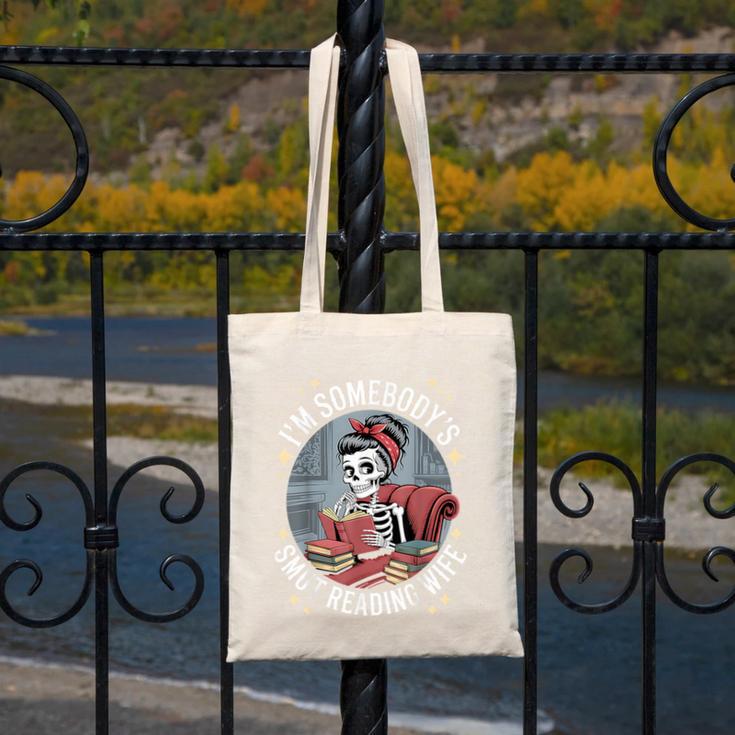 Smut Book Reader Romance Novel Somebody's Smut Reading Wife Canvas Tote Bag