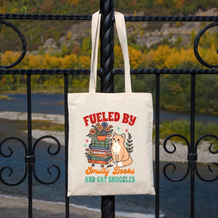 Smut Reader Cat Lover Fueled By Smutty Books & Cat Snuggles For Men Women Canvas Tote Bag