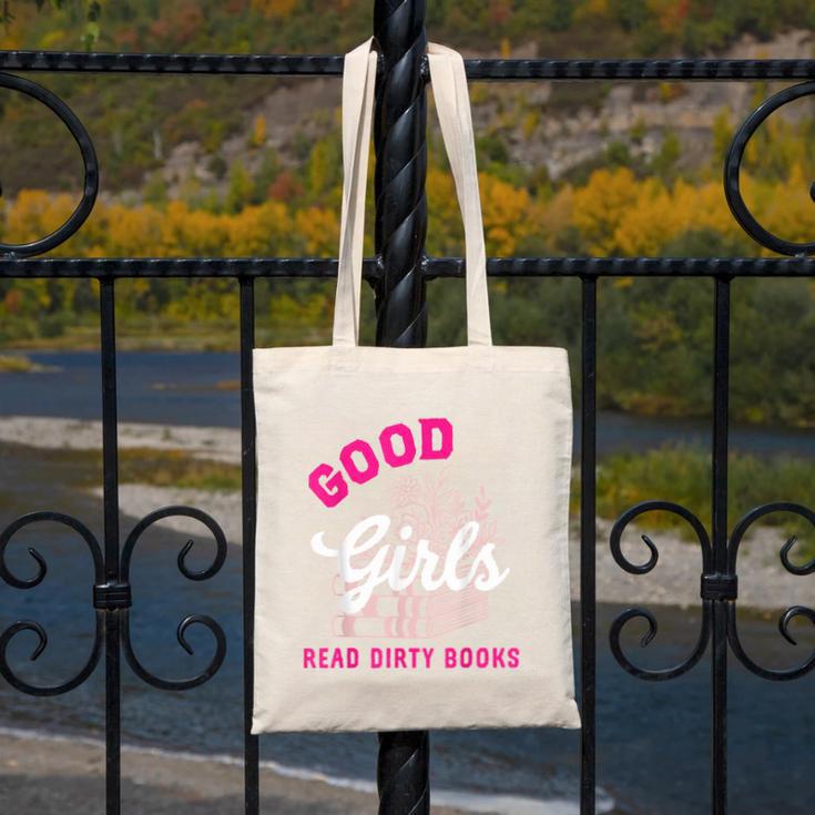 Smutty Book Merch Good Girls Read Dirty Books Smut Readers Canvas Tote Bag