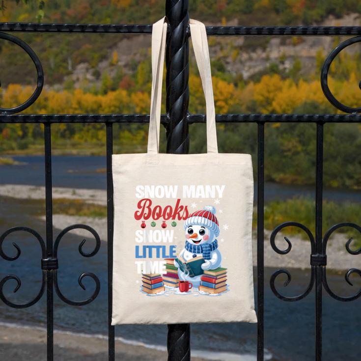 Snowman Winter Snow So Many Books Christmas Snow Little Time Canvas Tote Bag Snowman Winter Snow So Many Books Christmas Snow Little Time Canvas Tote Bag