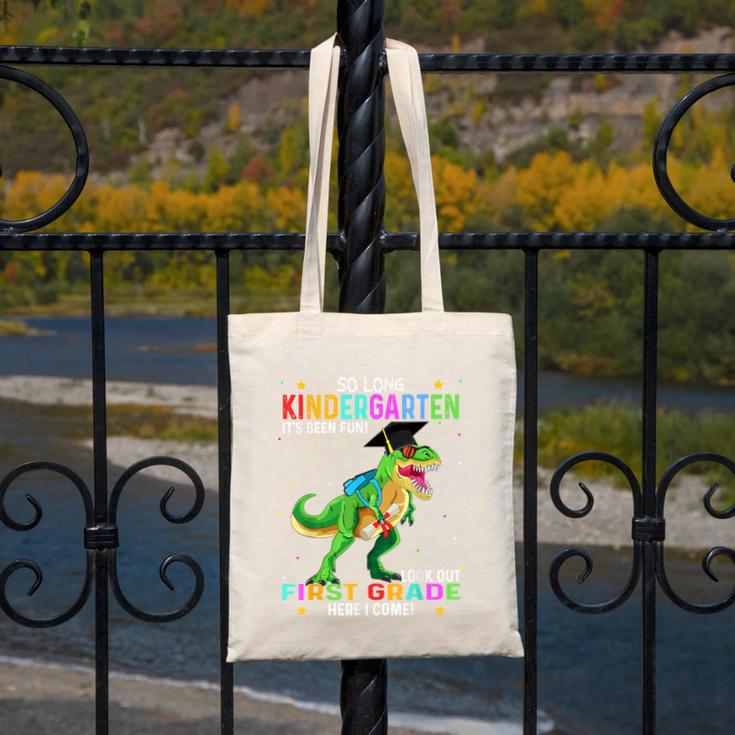 So Long Kindergarten Graduation Class 2025 Dinosaur Kids Canvas Tote Bag