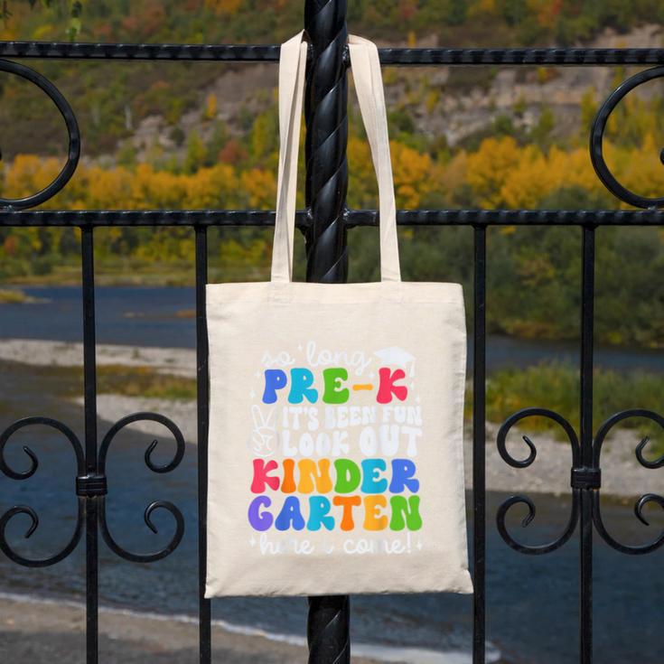 So Long Pre K Graduation Kindergarten Here I Come Kids 2024 Canvas Tote Bag