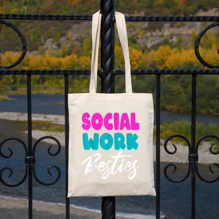 Social Worker Work Coworkers Best Friend Graduation MSW Canvas Tote Bag