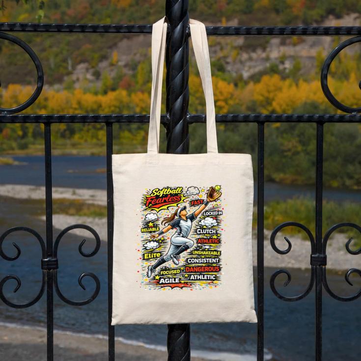 Softball Outfielder Best Traits Brave Retro Comic Book Art Premium Tri-Blend Canvas Tote Bag Softball Outfielder Best Traits Brave Retro Comic Book Art Premium Tri-Blend Canvas Tote Bag