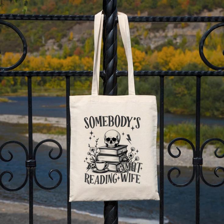 Somebody's Smut Reading Wife Smutty Book Lovers Canvas Tote Bag Somebody's Smut Reading Wife Smutty Book Lovers Canvas Tote Bag