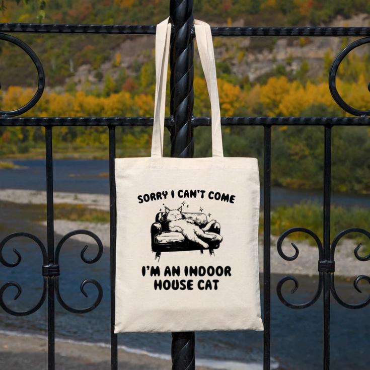 Sorry I Can't Go I'm An Indoor Cat Introvert Saying Canvas Tote Bag Sorry I Can't Go I'm An Indoor Cat Introvert Saying Canvas Tote Bag