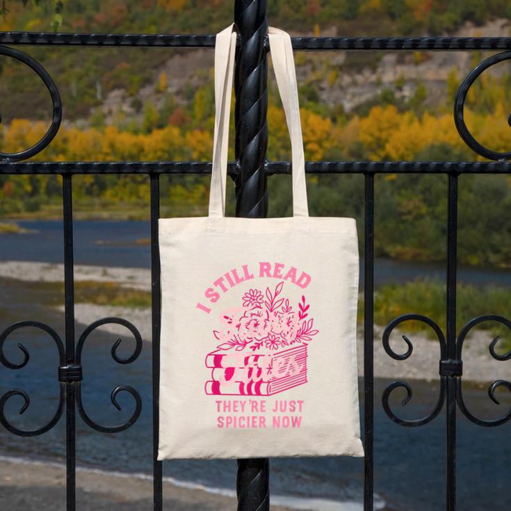 Spicy Book Lover For Women Who Love To Read Romance Fantasy Canvas Tote Bag