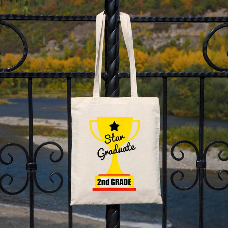 Star Graduate Second Grade Graduation Trophy Cup Canvas Tote Bag