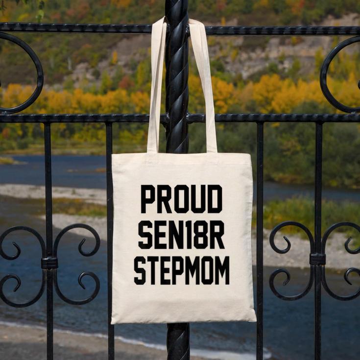 Stepmom Stepmother SEN18R Grad Senior Graduation Party Shirt Canvas Tote Bag