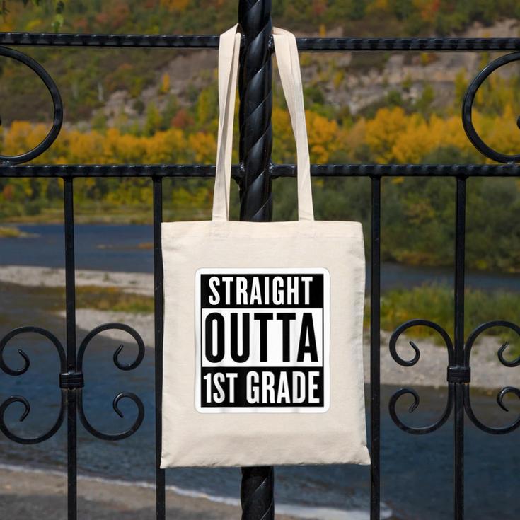 Straight Outta 1st Grade First Graduate Graduation Student Canvas Tote Bag