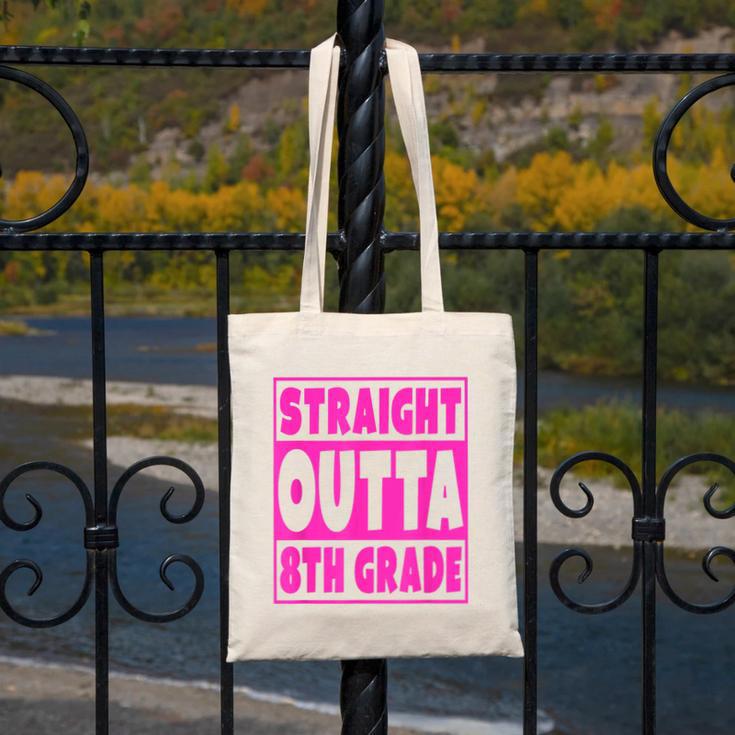 Straight Outta 8th Grade Graduation Eighth Grade T-Shirt Canvas Tote Bag