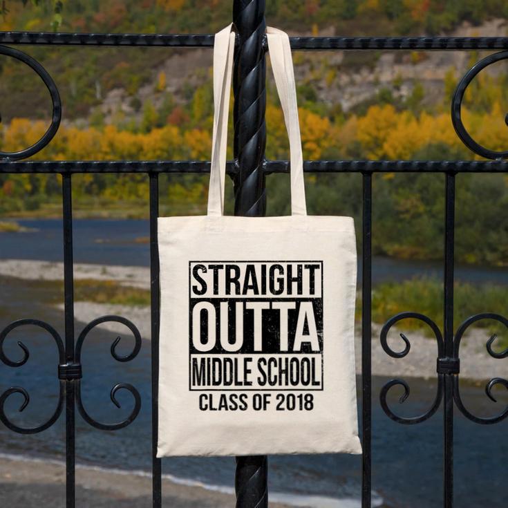 Straight Outta Middle School Graduation Canvas Tote Bag