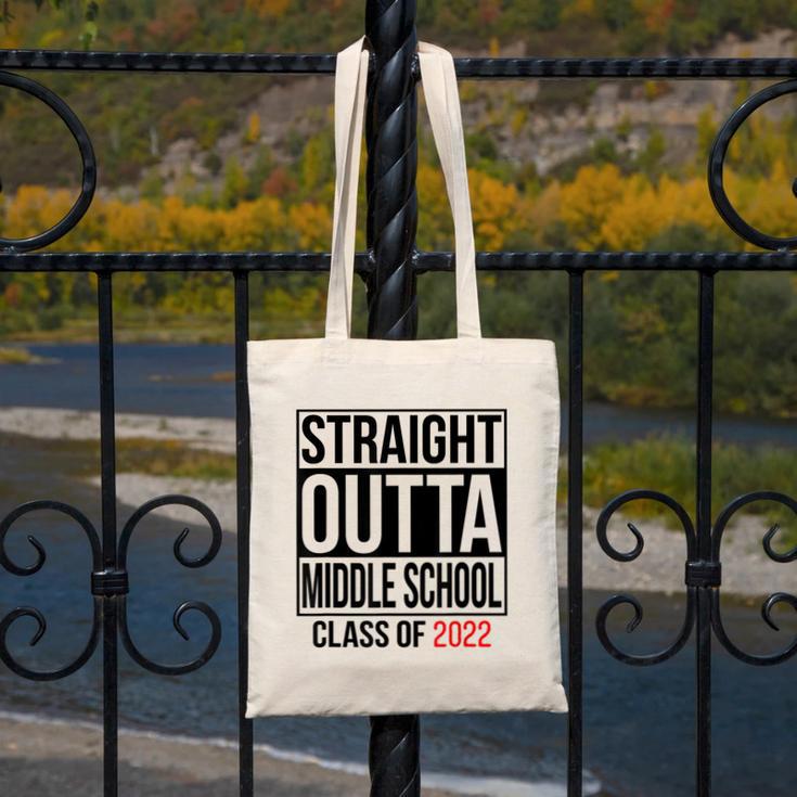 Straight Outta Middle School Graduation Shirt Class Of 2022 Canvas Tote Bag