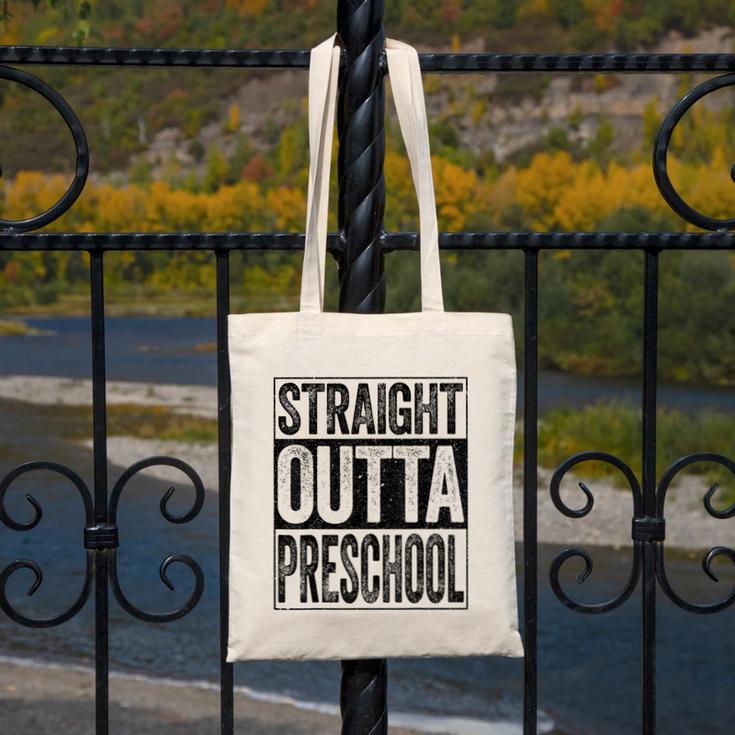 Straight Outta Preschool Shirt Boy Girl Graduation Canvas Tote Bag