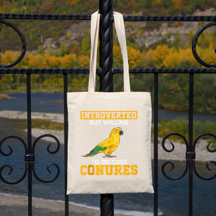 Sun Conure Introvert Parrot Bird Sun Conure Canvas Tote Bag