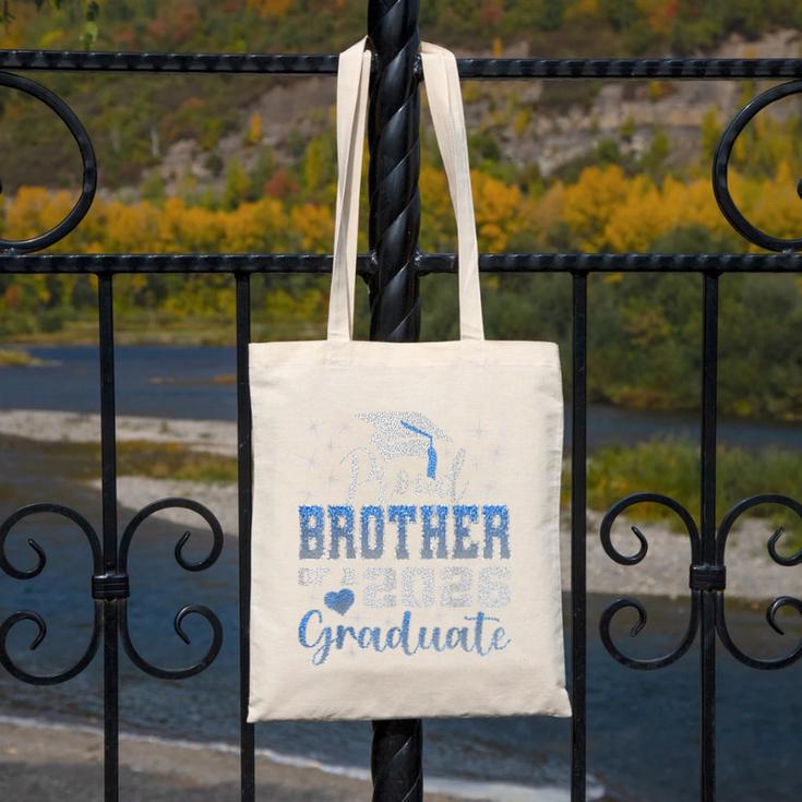 Super Proud Brother Of 2026 Graduate Graduation Family Canvas Tote Bag