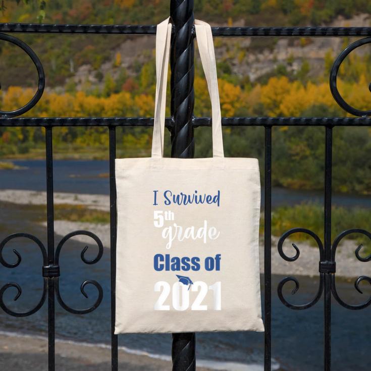 I Survived 5th Grade Class Of 2021 Quarantined Graduation 2 Canvas Tote Bag