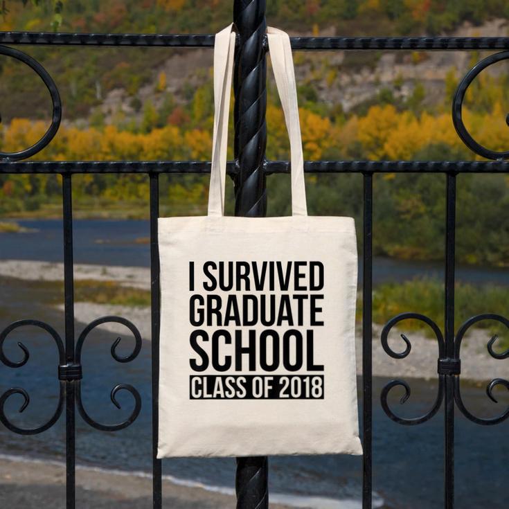 I Survived Graduate School Class Of 2018 Graduation Canvas Tote Bag