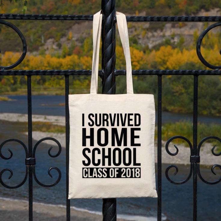 I Survived Home School Class Of 2018 Graduation Canvas Tote Bag