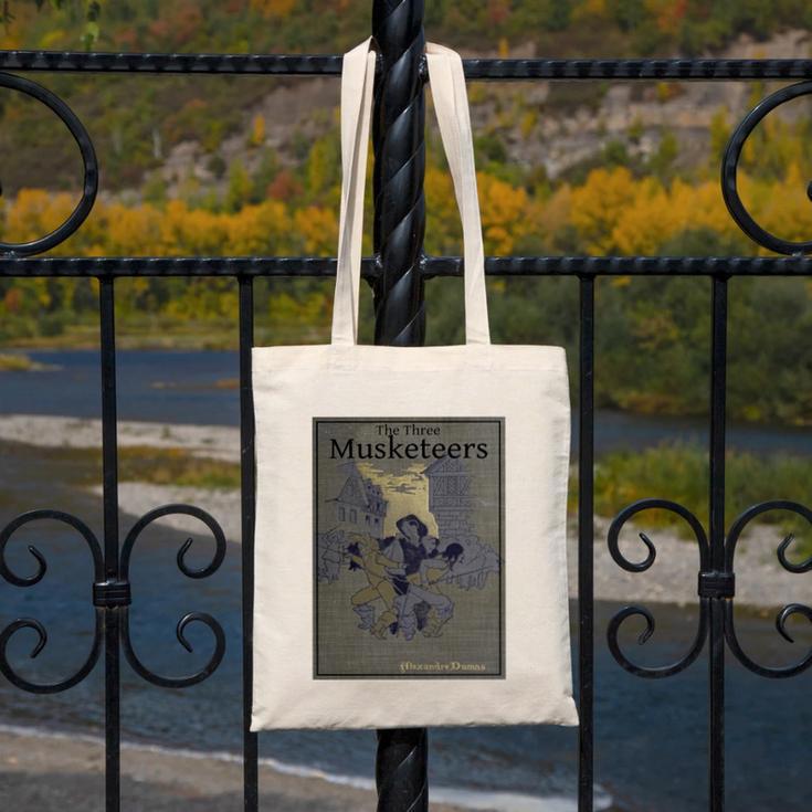The Three Musketeers Book Cover Canvas Tote Bag The Three Musketeers Book Cover Canvas Tote Bag