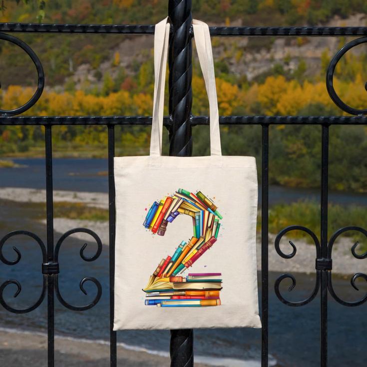 Toddler 2nd Birthday Books Themed 2 Year Old Boys Kids Girls Canvas Tote Bag