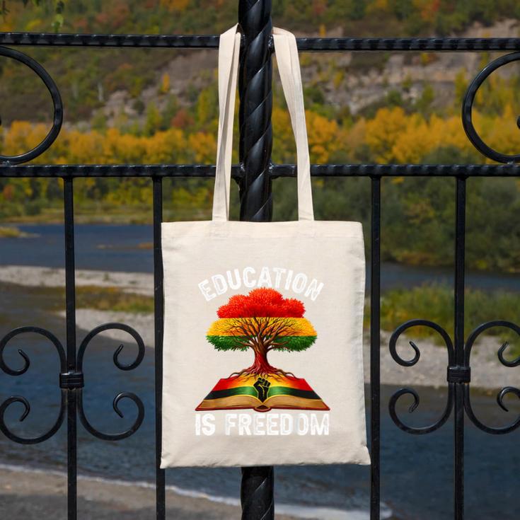 History Education Is Freedom Books Black History Canvas Tote Bag