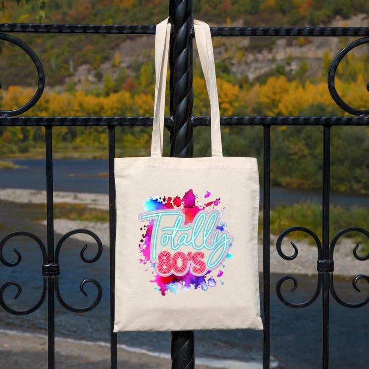 Totally 80's Colorful Retro 1980s Style Nostalgia Vibe Canvas Tote Bag