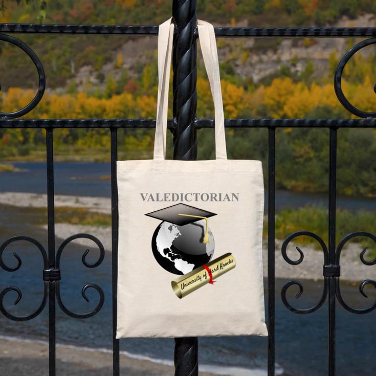 Valedictorian University Of Hard Knocks Graduation Tshirt Canvas Tote Bag