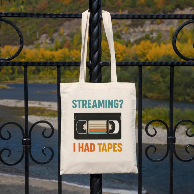 VHS Cassette Tape Retro 80s 90s Nostalgia Premium Canvas Tote Bag