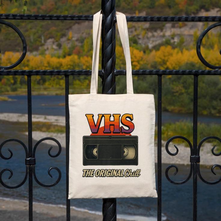 VHS Tape Nostalgia Old School Technology Humor Premium Canvas Tote Bag