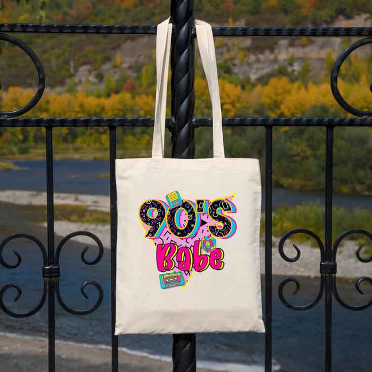 Vintage 90's Babe Party Back To 90s Cassette Nostalgia Premium Tri-Blend Canvas Tote Bag