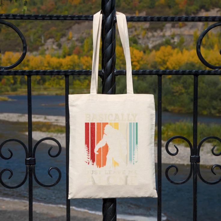 Vintage Basically Just Leave Me Alone Bigfoot Introverts Canvas Tote Bag Vintage Basically Just Leave Me Alone Bigfoot Introverts Canvas Tote Bag