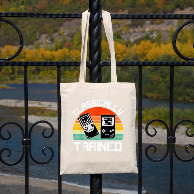 Vintage Retro Classically Trained Video Game 90s Nostalgia Canvas Tote Bag