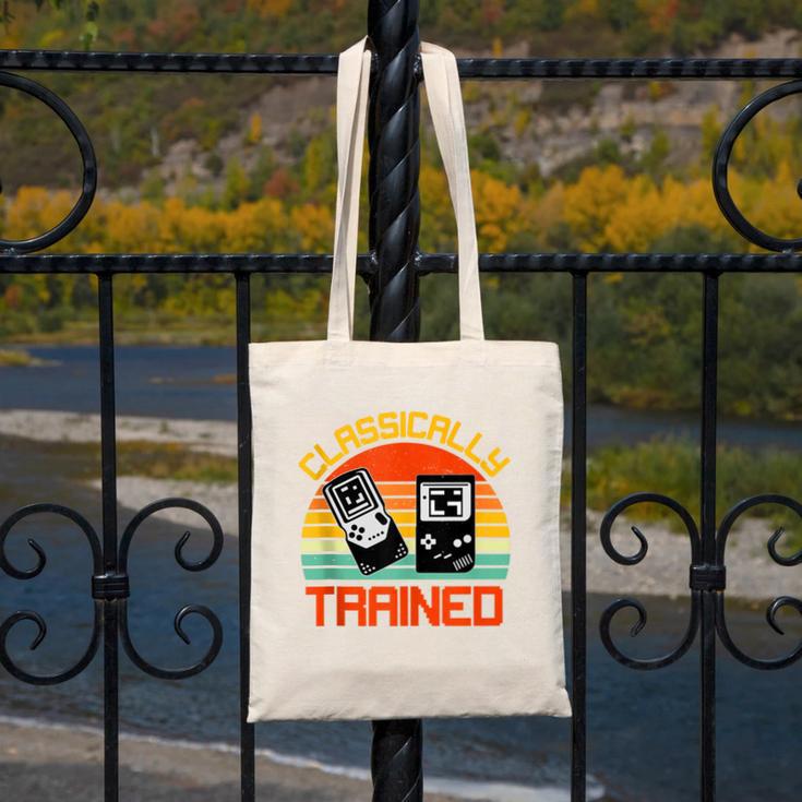 Vintage Retro Classically Trained Video Game 90s Nostalgia Canvas Tote Bag