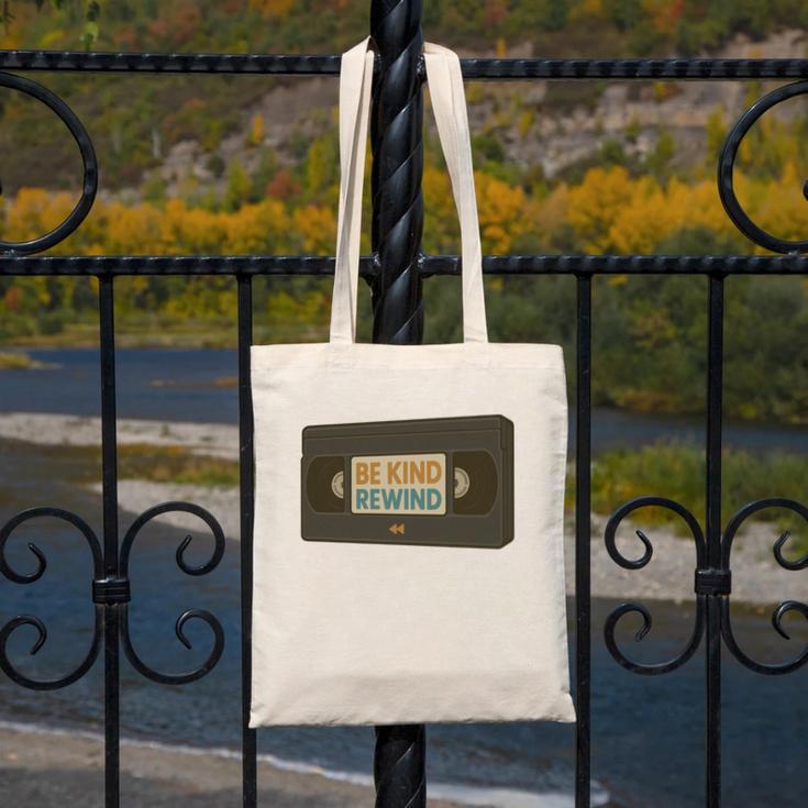 Vintage VHS Tape Humor Retro Nostalgia Graphic Canvas Tote Bag
