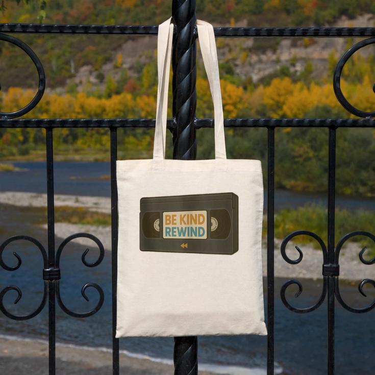 Vintage VHS Tape Humor Retro Nostalgia Graphic Canvas Tote Bag