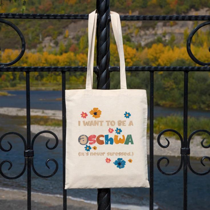 I Want To Be A Schwa Read Book Reading Librarian Canvas Tote Bag