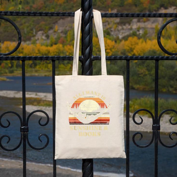 All I Want Is Sunshine & Books Summer Reading Canvas Tote Bag