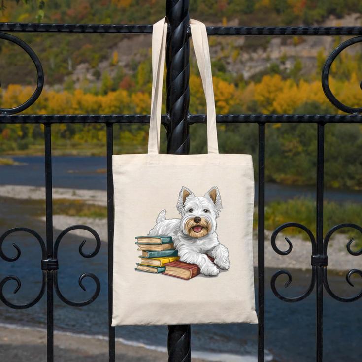 West Highland Terrier Books Dog Breed Westie For Men Women Kids Canvas Tote Bag