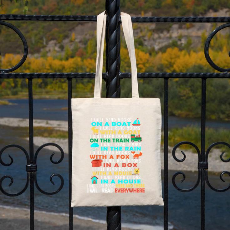 I Will Read Books On A Boat Kids Reading Read Books Canvas Tote Bag