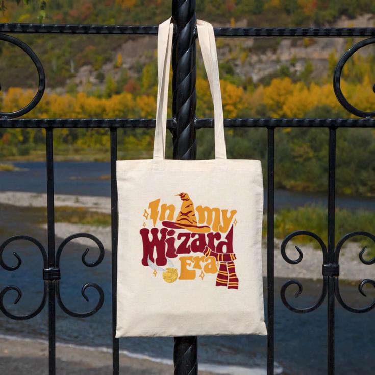 In My Wizard Era Groovy Bookish Fantasy Reader Book Lover Canvas Tote Bag In My Wizard Era Groovy Bookish Fantasy Reader Book Lover Canvas Tote Bag